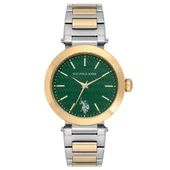 U.S. POLO ASSN. USPA2099-01 ALTIN KAPLAMA YEŞİL KADRAN KADIN KOL SAATİ thumbnail 1