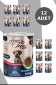 HOW MEOW 12 ADET JÖLELİ PARÇA ETLİ YAVRU KÖPEK YAŞ MAMASI TAVUK CİĞERLİ 400 GRAM - 2