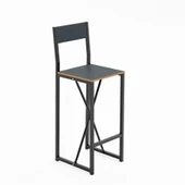 Eportatif Bar Sandalyesi Mutfak Sandalyesi Otel Cafe Sandalye Füme 1566 - 5