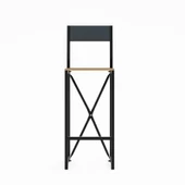 Eportatif Bar Sandalyesi Mutfak Sandalyesi Otel Cafe Sandalye Füme 1566 - 4