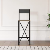 Eportatif Bar Sandalyesi Mutfak Sandalyesi Otel Cafe Sandalye Füme 1566 - 3