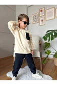%100 Pamuk Kapak Cepli Sweatshirt Erkek Takım - 1