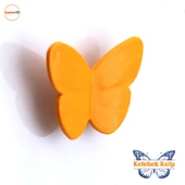 Plastik Kelebek Kulp Turuncu 10 ADET Mobilya Çoçuk Odası Kız Erkek Dolap Kapak Kulpu Çekmece Kulbu thumbnail 7