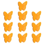 Plastik Kelebek Kulp Turuncu 10 ADET Mobilya Çoçuk Odası Kız Erkek Dolap Kapak Kulpu Çekmece Kulbu thumbnail 5