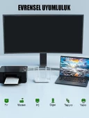 Ethernet Ayırıcı 1'i 2 Arada Çıkış Yüksek Hızlı 1000Mbps Cat5/5e/6/7/8 Kablo İçin Ayırıcı Adaptörü thumbnail 8