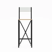 Eportatif Bar Sandalyesi Mutfak Sandalyesi Otel Cafe Sandalye Beyaz 1565 - 4