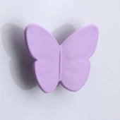 Plastik Kelebek Kulp Lila 10 ADET Mobilya Çoçuk Odası Kız Erkek Dolap Kapak Kulpu Çekmece Kulbu - 7