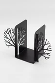 Metal Ağaç Desenli Kitap Desteği Kitap Tutacağı Siyah - 5