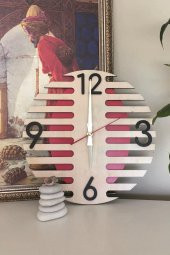 Dekoratif Ahşap Saat 30 Cm Duvar Saati - 1