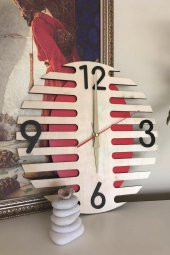 Dekoratif Ahşap Saat 30 Cm Duvar Saati - 2