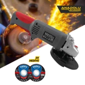 Anadolu Strong ANS1007 900 Watt Devir Ayarlı Spral Taşlama 115-125 mm Disk Çapı 2 Adet Disk Hediye thumbnail 3