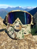 Tex 710 Jet Maske Bisiklet Motosiklet Kayak Çok Amaçlı Maske Mor Cam Aynalı Gözlük Kamuflaj - 1
