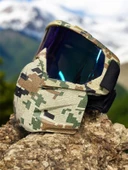 Tex 710 Jet Maske Bisiklet Motosiklet Kayak Çok Amaçlı Maske Mor Cam Aynalı Gözlük Kamuflaj - 2