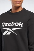Reebok RI BL Fleece Crew 101473849 Kadın Sweatshirt Siyah XS-XL - 2