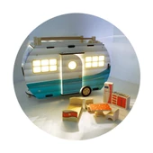 ÇG95 Ahşap Karavan Turkuaz -Okutan - 1