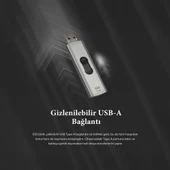 Transcend TS1TESD320A 1TB USB 10Gbps 1050/950MB/s Gizlenebilir Başlıklı Taşınabilir Metal Kasa SSD - 6