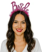 Nessiworld    Gümüş Renk Bekarlığa Veda İtalik Yazı Alyanslı Bride Taç - 3