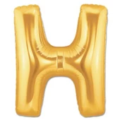 Nessiworld H Harf Folyo Balon Altın Renk  40 inç - 1