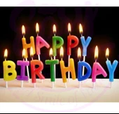 NessiWorld Rengarenk Happy Birthday Yazılabilen Doğum Günü Mumu - 1
