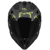 LS2 PIONER 2 CRAZY MAT SİYAH-GRİ-NEON SARI KASK - 3