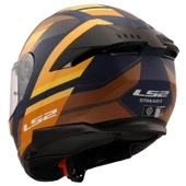 LS2 STREAM 2 VINTAGE MAT NAVY MAVİ-TURUNCU-KAHVERENGİ KASK thumbnail 3