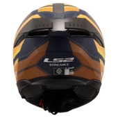 LS2 STREAM 2 VINTAGE MAT NAVY MAVİ-TURUNCU-KAHVERENGİ KASK thumbnail 4
