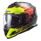 LS2 STORM 2 DROP SİYAH-SARI-KIRMIZI KASK - 1