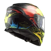 LS2 STORM 2 DROP SİYAH-SARI-KIRMIZI KASK - 2