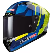 LS2 THUNDER KARBON GAS MAVİ-NEON SARI KASK - 1