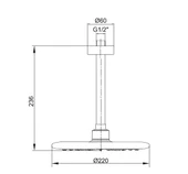 Ar Acuba Tepe Duş Başlığı Tavandan Borulu (Ø 220 mm) 102145063 - 2