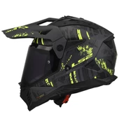 LS2 PIONER 2 CRAZY MAT SİYAH-GRİ-NEON SARI KASK - 2
