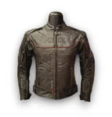PROSEV FALCON KADIN 4 MEVSİM SİYAH DERİ MOTOSİKLET MONT - 1