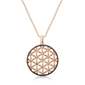 Gümüş Rose Yaşam Çiçeği Taşlı Kolye SL9795 - 1