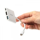 Dark DK-AC-U31X32 USB 3.1 Type C to HDMI 4K 1 Port USB 3.0 1 Port PD USB Ekran Kartı - 1