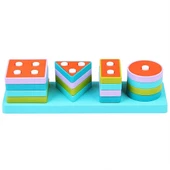 Nessiworld  ​​​​​​​LC Ahşap Geometrik Şekiller Bul-Tak thumbnail 2