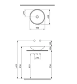 Bocchi Venezia Çanak Lavabo Kırmızı 40 cm 1120-019-0125 - 2
