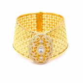 İmitasyon Trabzon Hasırı Altın Kaplama Sepet Örme Kelepçe BLZ-199 thumbnail 1