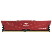 Team T-Force Vulcan Z Red 16GB(1x16GB) 3200Mhz CL16 DDR4 Gaming Ram (TLZRD416G3200HC16F01) - 2