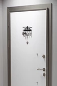 Anahtar Askılığı - Dekoratif Metal Anahtarlık - Uçak Desenli Anahtar Askılığı Siyah - 2