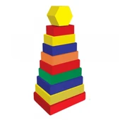 Nessiworld Playwood Ahşap Dikdörtgen Renkli Kule - 3