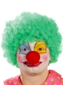 Nessiworld Yeşil Renk Kıvırcık Afro Bonus Peruk Takma Saç ve Kırmızı Burun Seti - 2