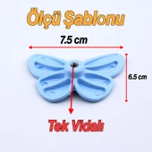 Plastik Kelebek Kulp Mavi Mobilya Çoçuk Odası Kız Erkek Dolap Kapak Kulpu Çekmece Kulbu 1 ADET thumbnail 4