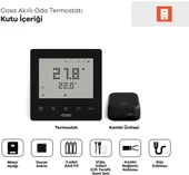 Cosa Akıllı Oda Termostatı Kablosuz Kombi Kontrolü v5 - Siyah - 4