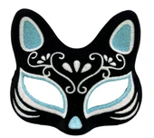 Nessiworld    Siyah Renk Süet Kaplama Üzeri Gümüş Mavi Simli Kedi Maskesi 17x14 cm - 7