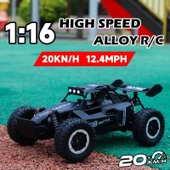 1:16 Off Road Şarjlı RC Uzaktan kumandalı SİYAH Arazi Aracı 5 Kanallı Çift Bataryalı 20 Km/s Hızında Hediyelik Oyuncak - 1