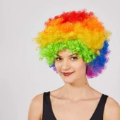 Nessiworld  Rengarenk Kıvırcık Afro Bonus Peruk thumbnail 6