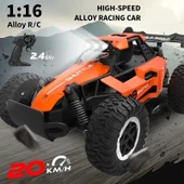 1:16 Off Road Şarjlı RC Uzaktan kumandalı SİYAH Arazi Aracı 5 Kanallı Çift Bataryalı 20 Km/s Hızında Hediyelik Oyuncak - 4