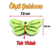 Plastik Kelebek Kulp Yeşil Mobilya Çoçuk Odası Kız Erkek Dolap Kapak Kulpu Çekmece Kulbu 1 ADET thumbnail 4