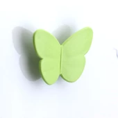 Plastik Kelebek Kulp Yeşil Mobilya Çoçuk Odası Kız Erkek Dolap Kapak Kulpu Çekmece Kulbu 1 ADET thumbnail 6