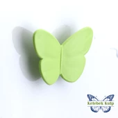 Plastik Kelebek Kulp Yeşil Mobilya Çoçuk Odası Kız Erkek Dolap Kapak Kulpu Çekmece Kulbu 1 ADET thumbnail 5